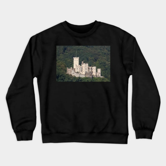 Stolzenfels Castle, Koblenz, Middle Rhine, Rhine, Rhineland-Palatinate, Germany Crewneck Sweatshirt by Kruegerfoto